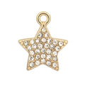 Pack of 20 Rhinestone Charms Gold Plated Pendants Pave Crystal Accessories for Necklace Bracelet Jewelry Making DIY Crafting - color: (Star Mod.2)VID65801