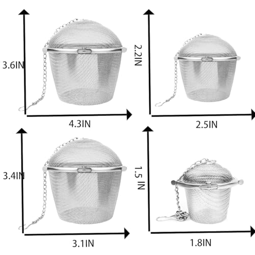 4 Jewelry Cleaner Baskets Small Parts Jewelry Cleaning Basket - Stainless Steel Basket for Ultrasonic Jewelry with Lock and Hook Ideal Small Parts Jewelry Cleaning Basket - size: 3.4+2.6Inch
