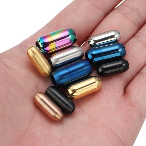 Stainless Steel Magnetic Clasp Inner Hole 3mm/4mm/5mm/6mm/8mm Glue-in Jewelry Clasp (Inner Hole Size=3mm, Gold Tone) - color: Gold Tone, size: Inner Hole Size=3mm