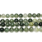 Natural Stone Beads Mixed Jasper Round Loose Beads for Jewelry Making DIY Bracelet Necklace (10mm) - color: Grass green jade, size: 10mm