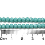 Perlin Czech Bohemian Crystal Glass Beads Faceted Round 4mm 90 Pieces Loose Spacer 1 Strand Beads for DIY Jewelry Earrings Necklace Bracelet Making (Turquoise Opaque) - color: Turquoise opaque