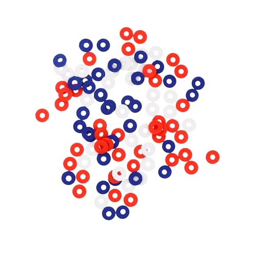 Mandala Crafts Patriotic Heishi Beads 4mm – 6000 Flat Polymer Disc Clay Beads for Adult Jewelry Making Spacer Beads, Bracelets, Necklaces, and Earrings - color: Patriotic, size: 4mm 6000 PCs