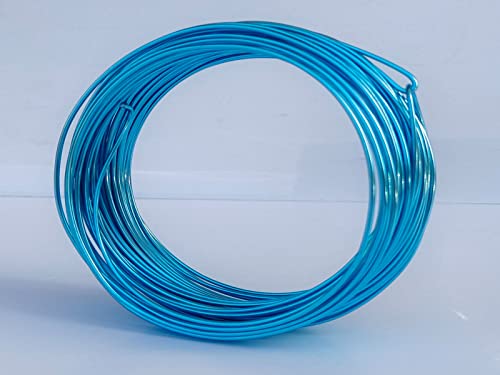 15 Gauge Anodized Aluminum Wire 49 Feet for Jewelry Making Craft DIY（1.5mm,Sky Blue,41502） - color: Sky Blue, size: 15 Gauge
