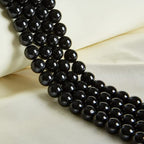 100pcs 6mm Black Tourmaline Beads Natural Gemstone Beads Round Loose Beads for Crafting and Jewelry Making - color: Black Tourmaline, size: 6mm