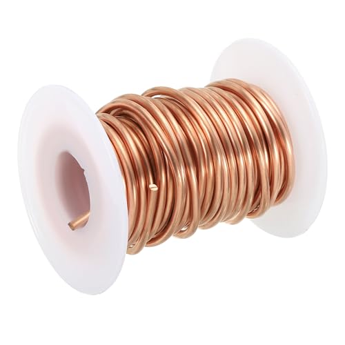 PATIKIL 19.68 Feet Solid Bare Copper Wire,10 Gauge 99.96% Pure Copper Wire 2.5mm Soft Beading Wire Metal Plant Stem Ties for Jewelry Craft (6m) - size: 2.5mm x 19.68ft