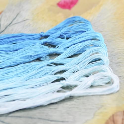 8 Skeins Mulberry Silk Floss Embroidery Thread Floss-Cross Stitch Threads China Silk Woven Jewelry Threads DIY Sewing Kits (18) - color: 18