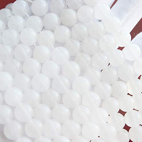 MJDCB Beads for Energy Bracelets Yoga Bracelet DIY Bracelet Natural Stone Beads White Jade 95 Pieces, 4mm - color: White Jade, size: 4mm