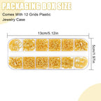 Phinus 1200P Gold Jump Rings, Jewelry Repair Kit with Jump Ring Pliers and Open Jump Rings, Assorted Sizes Jump Ring for Jewelry Making, Necklace, Keychains, Earrings, DIY Craft Making