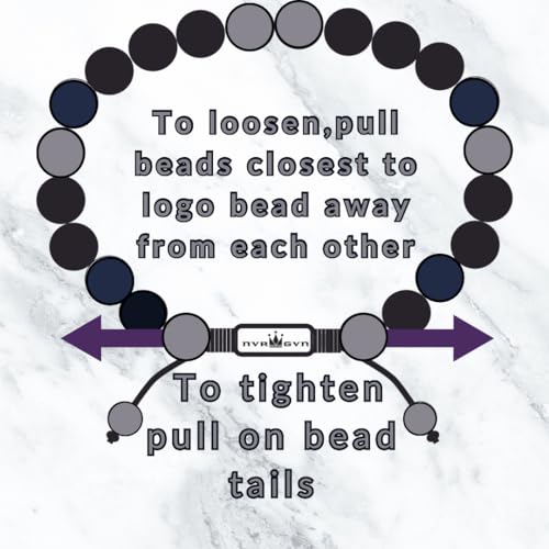 Mens Beaded Bracelet - Stone Jewelry, Black Onyx Hematite Bracelets, Mens Accessories, Adjustable - style: Night Hunter