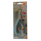 The Beadsmith Simply Modern Round & Flat Nose Pliers, 5.75 inches (145mm) with polished steel head, comfortable contoured grip handles and double-leaf springs, tool for jewelry making - size: Half Round/Half Flat Nose