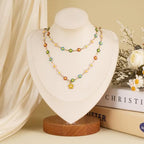 SMYHTGLIF 9.8 Feet Gold Daisy Jewelry Chain Stainless Steel Chain for Jewelry Making Colorful Flower DIY Making Findings - color: Colorful Gold