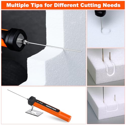 Hot Wire Foam Cutter Pen Set, 9-in-1 Electric Cutter, Cuts Up to 3.75 Inches Thick, Ideal for Crafts and Model Making (9 in 1 orange) - style: 9 in 1 orange