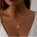 Tasiso Gold Pendant Necklace for Women 14K Gold Plated Coin CZ Pendant Necklace Adjustable Chain Disc Round Dainty Charm Necklace Trendy Jewelry Gift - style: SUN