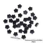 Songxi 60pcs 6mm Blue Sandstone Plum Blossom Natural Stone Beads for Jewelry Making, Smooth Loose Flower Shape Gemstone Beads for Bracelets Necklace Earrings Making Supplies ﻿ - color: Blue Sandstone