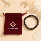 Crystal Vibe 8mm Beaded Bracelets For Women Men - Healing Crystal Bracelet - Adjustable Size - color: Garnet