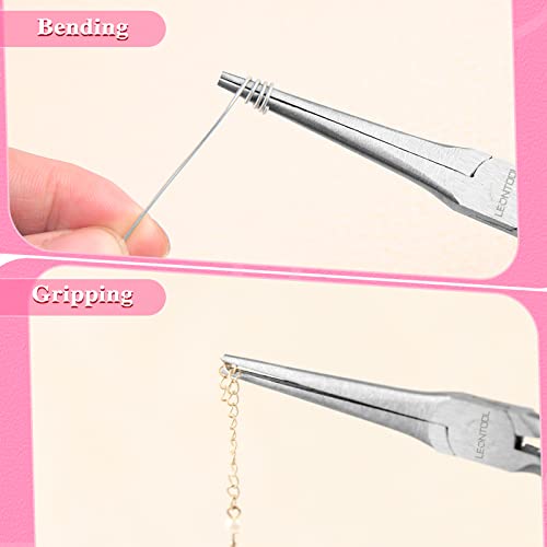 6-Inch Small Needle Nose Pliers for Jewelry Making Precision Extra Long Needle Nose Pliers Smooth Jaws Jewelry Pliers for Bending Wire and Small Object Gripping Jewelry Making Tools - style: Needle Nose Pliers