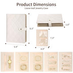 Travel Jewelry Organizer Case Jewelry Storage Book Ring Binder with Clear Zipper Velvet Portable Organizer Bag Jewelry Pouches Bags for Necklaces Earrings Rings Bracelets