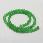 45Pcs Dyed Natural White Jade Beads 8mm Green Round Natural Gemstone Beads Smooth Loose Spacer Bead for DIY Craft Bracelet Necklace Earrings Jewelry Making Supplies - color: Natural White Jade, Green