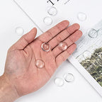 Craftdady 200Pcs Transparent Clear Glass Cabochons 17.5-18mm Flat Back Half Round Dome Tiles for Photo Pendant Jewelry Craft Making - color: Transparent Clear, size: 18mm Round