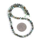 African Turquoise 6mm Gemstone Triangle Faceted Round Loose Beads Strand 15.5" DIY Jewelry Making - color: African Turquoise