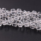 Malahill Wholesale Natural Faceted Stone Beads for Jewelry Making Sold per Bag 5 Strands Inside Cube Clear Quartz 8mm - color: clear quartz, size: Faceted Cube 8mm