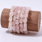 Natural Large Rose Quartz Cube Stone Beads 8x11mm 38cm/str Loose Semi Gemstone Stone Square Beads for Making Bracelets Necklace - color: Rose Quartz