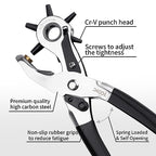 XOOL Belt Hole Puncher for Leather, Precision Multi-Size Leather Hole Punch for Watch Bands, Straps, Collars, Saddles, Shoes, Fabric, DIY Home, Craft Projects - style: Lite