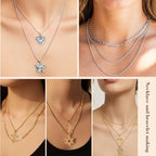 Zplontya 8 Rolls Necklace Chains for Jewelry Making 330PCS Include 26FT Gold & Silver Chains, Jump Rings, Clasps, Charms Pendants, Chains Connectors for DIY Permanent Bracelet & Jewelry Making