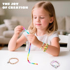 Sunlode Bracelet Making Kit 5000pcs, Jewelry Making Kit for Beginner, DIY Arts and Crafts Gift Toys for Kids Ages 6-13 Preppy Clay Beads with Charms Friendship Bracelets - style: Sweet Petal