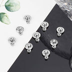 PH PandaHall 10 Sets 304 Stainless Steel Snap Button Clasps Ball & Socket Snap Clasps Fastener Clasp for Necklace Bracelet DIY Craft - color: Stainless Steel Color