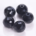 300PCS 4mm Jet Black Faceted Round Roundel Glass Beads for DIY Crafts - color: Jet Black, size: 4mm/300pcs