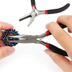 Flat Nose Pliers for Jewelry Making, Mini Wire Cutters for Bending Straightening Ring Opening, 5 Inch, Black - style: Flat Nose Pliers