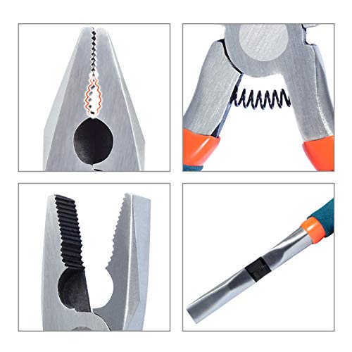 SPEEDWOX Mini Lineman's Pliers Thin Precision Jewelry Wire Cutters 4-1/2 Inches Multi Use Combination Pliers Convex Shoulder Small Side Cutters Micro Fine Linesman Plier Beading Tool Hobby Craft - style: Lineman's Pliers