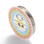 49.21Feet/15m 26 Gauge Copper Wire 0.4mm Jewelry Beading Wire Silver Metal Craft Artistic Coil Wire - color: Silver, size: 26 Gauge