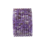 BEADIA Natural Amethyst Short Cylinder Beads 2x3mm 155pcs Tube Loose Semi Gemstone Beads for Jewelry Making Design - color: Amethyst