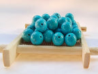 Stone Beads 6mm 140pcs Blue Turquoise Beads Round Loose Gemstones Beads for Bracelet Necklace Jewelry Making (6mm, 60625 Blue Turquoise) - color: Blue Turquoise Beads, size: 6mm