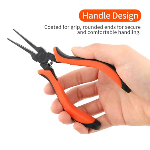 Thin Flat Needle Nose Pliers 5.5 inches Flat Nose Pliers For Jewelry Making, Handcraft Making, PCB Board Repairing etc.
