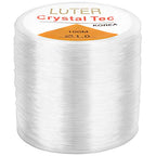 Luter 1mm Clear Bead Cord Crystal Elastic Stretchy Bracelet String for Jewelry Making Necklace Bracelet Beading Thread (328ft)