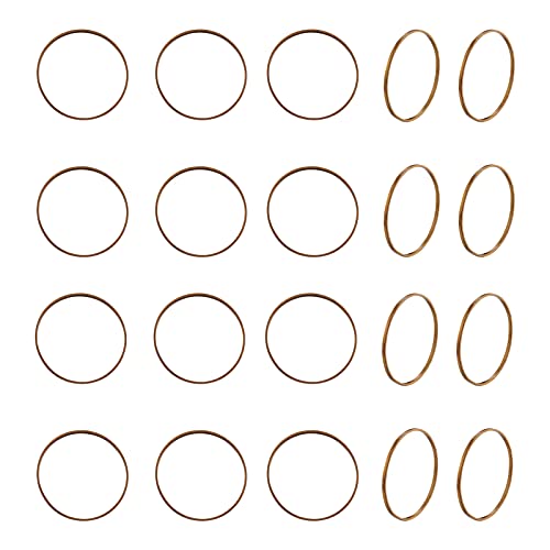 FASHEWELRY 100Pcs Brass Round Open Bezel Charms Connectors 20mm Antique Bronze Circle Linking Rings Charms for Dangle Beading Hoop Jewelry Making - color: Antique Bronze, size: 20mm