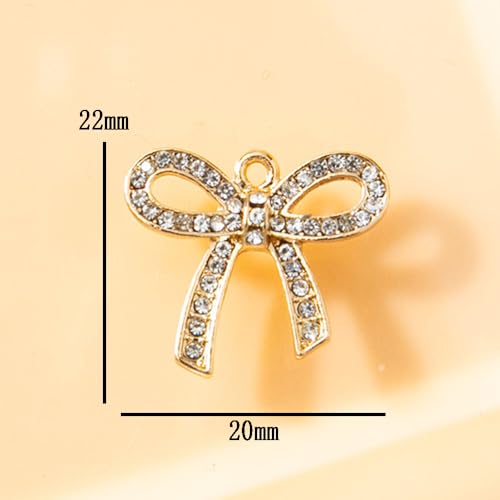 16-Pcs Crystal Jewelry Making Charms Silver Pendant Charm For Women Making Jewelry Crafts Rhinestone Charms - color: Leaf