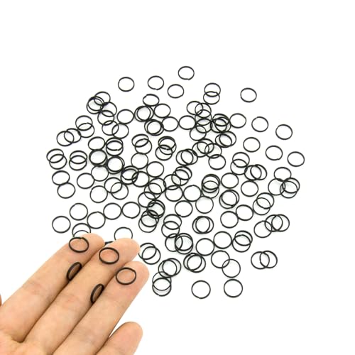 200pcs 10mm Mini Split Jump Ring with Double Loops Small Round Metal Black Key Rings Connectors for Making Handwork Charms Pendants Key Chains Ornaments DIY Crafts Accessories - color: Black 10mm 200pcs