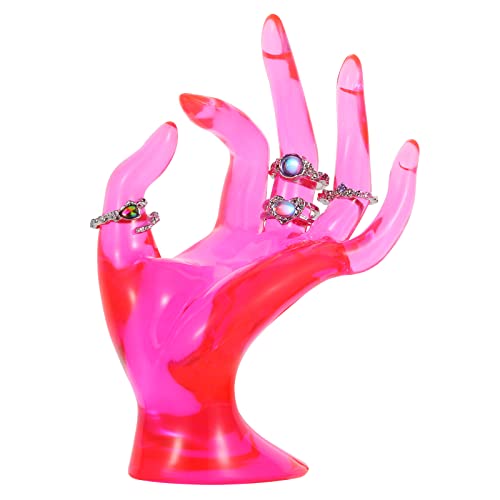 Hand jewelry holder Ring holder for jewelry For Displaying Bracelets, Rings, Jewelry and Room decorations and Store event displays (Pink) - color: Pink