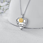 SOULMEET Personalized Silver Locket Necklace That Holds Pictures Photo Keep Someone Near to You, Memorial Custom Lockets Necklaces Letters Engraving for His Her - color: A4-Infinity sunflower-Two tones White+Yellow, style: Locket+Custom Photo+Engraved