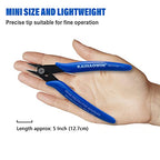 Small Wire Cutters 10 Pack- KAIHAOWIN 170 Wire Flush Cutters Wire Clippers Nippers Clean Cut Pliers Side Cutter Diagonal Cutting Pliers for Electronic Floral Heating Wire Model Sprue Soft Copper, Blue - size: 10 Pack