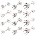 SUNNYCLUE 1 Box 90Pcs Prong Earring Setting 304 Stainless Steel Earring Posts Prong Earring Blanks Beads Rhinestone Claw Earring Component for Jewelry Making Women Adults DIY Stud Earrings Crafts - color: 45pairs 304 Stainless Steel Prong Earring Setting