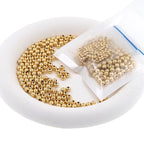 350 Pcs Mix 18K Gold Filled Spacer Beads,2mm 3mm 4mm 5mm that Do Not Fade Easily Smooth Round Beads Seamless Ball Beads, Gold Beads for DIY Necklace Bracelet Jewelry Making - size: Mix-2/3/4/5mm