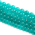 8MM 45PCS Natural Blue Amazonite Chalcedony Stone Crystal Loose Beads for Jewelry Making DIY Bracelet Necklace - color: Amazonite Chalcedony, size: 8mm