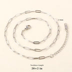 10PCS Paperclip Chains Necklace Bulk 2.5MM 20 Inches Stainless Steel Finished Paperclip Link Chain Bulk forJewelry Making - color: stainless steel, size: 2.5MM * 20 Inches