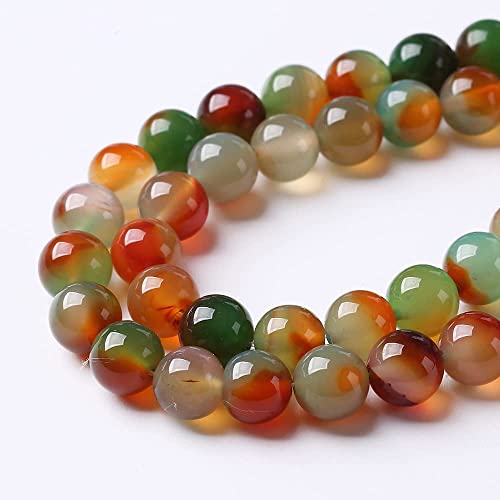 10mm 36pcs Natural Peacock Agates Beads for Jewelry Making Semi Precious Loose Gemstones Beads DIY Bracelet Necklace 15" 1 Strand - color: Peacock Agate, size: 10mm