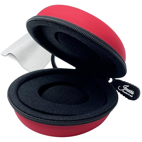 Watch Travel Case, Shock-Tested Single Watch Case for Wristwatches & Smart Watches, Leather Red - color: Leather Red